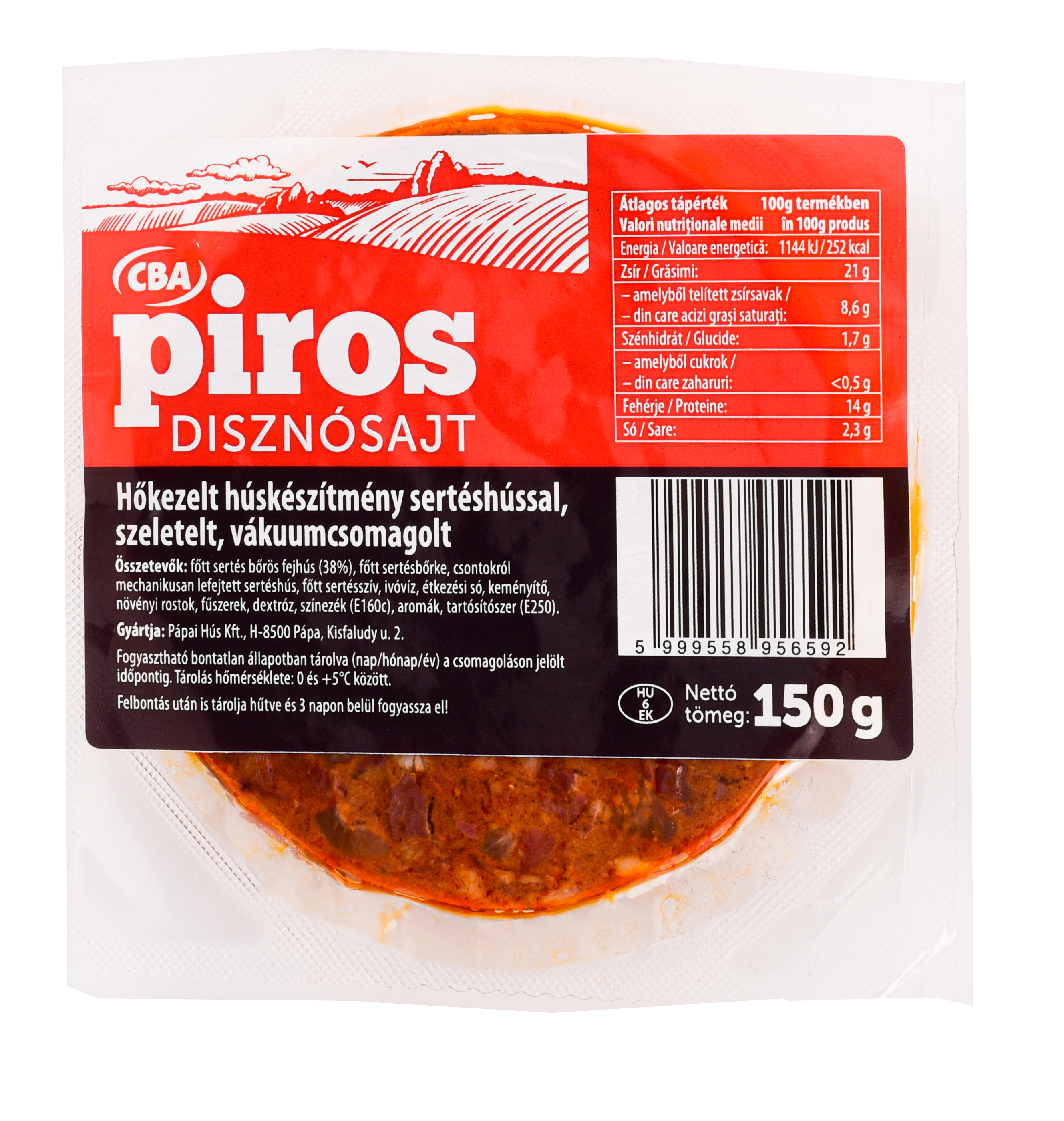 CBA Piros disznósajt 150g